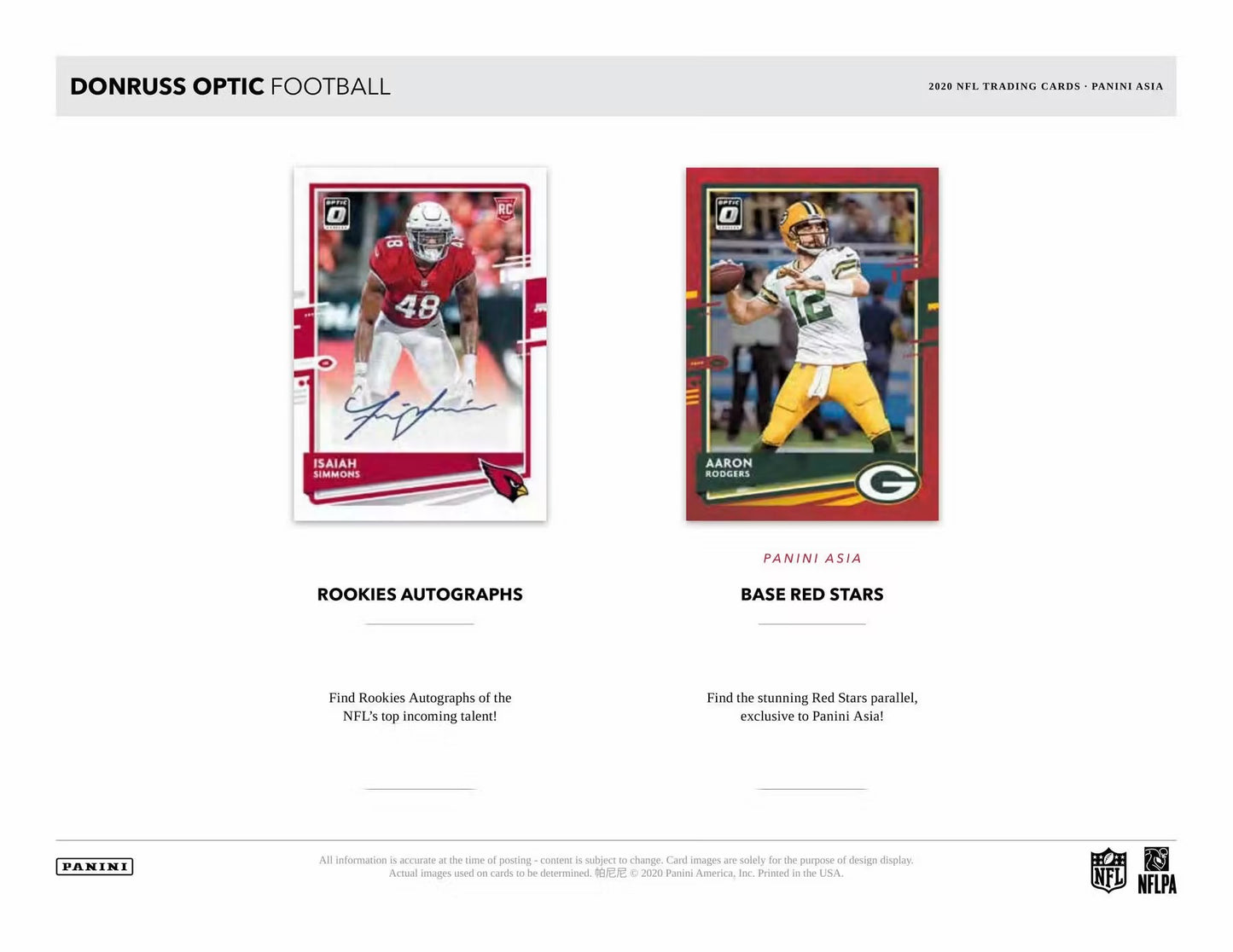 2020 Panini Donruss Optic Football Asia Tmall Hobby Box