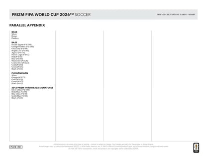 2026 Panini Prizm FIFA World Cup Soccer Hobby Box