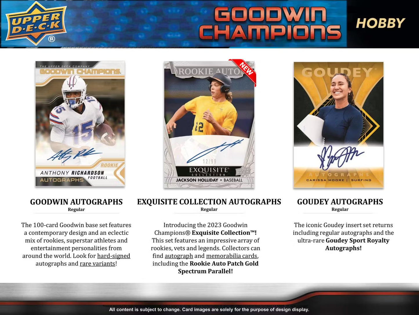 2023 Upper Deck Goodwin Champions Hobby Box
