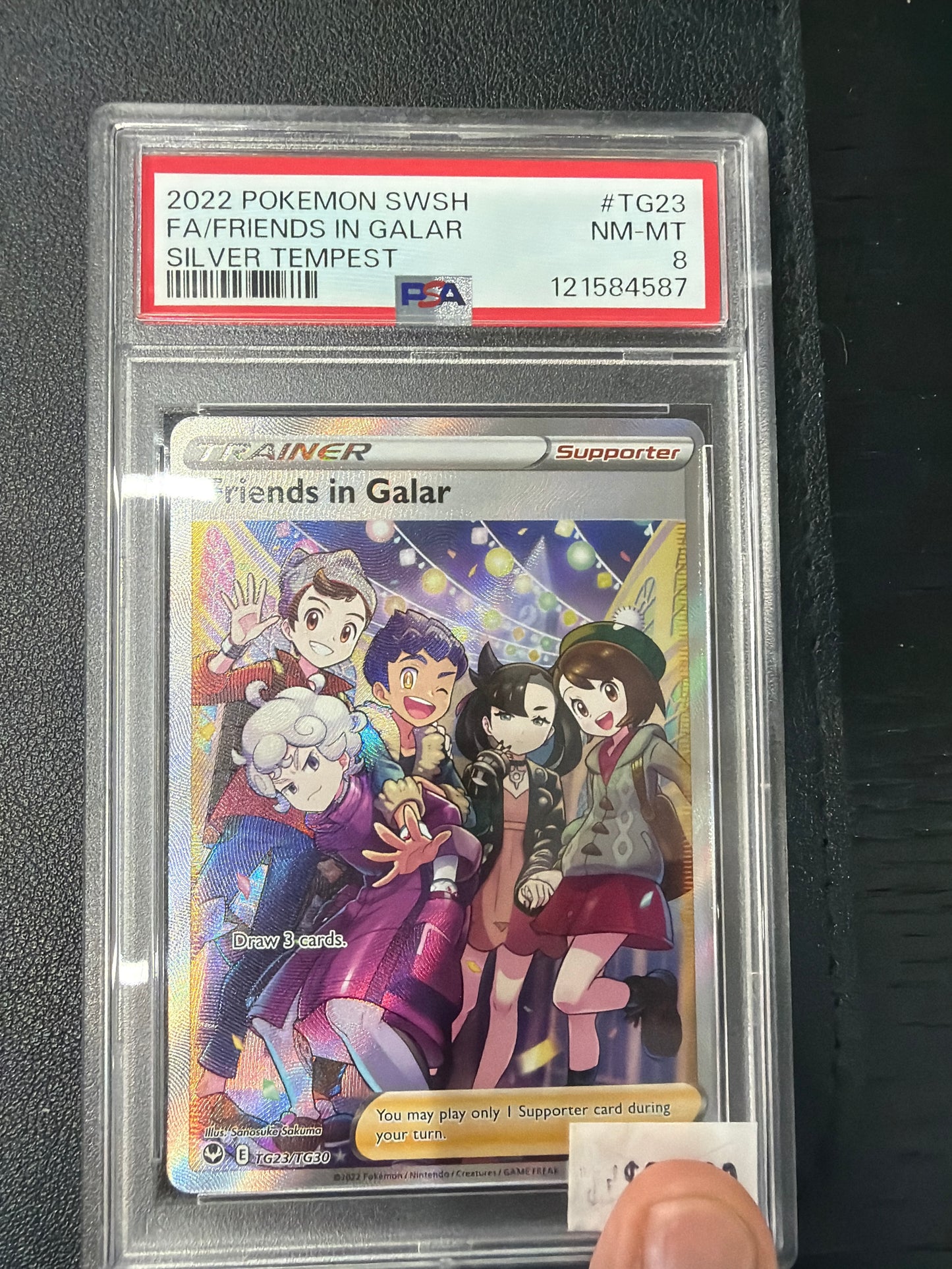 2022 POKEMON SWSH FA/FRIENDS IN GALAR SILVER TEMPEST #TG23 PSA MINT 8
