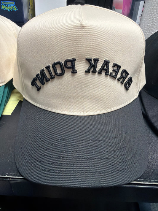 Backwards Break Point Hat Natural/Black