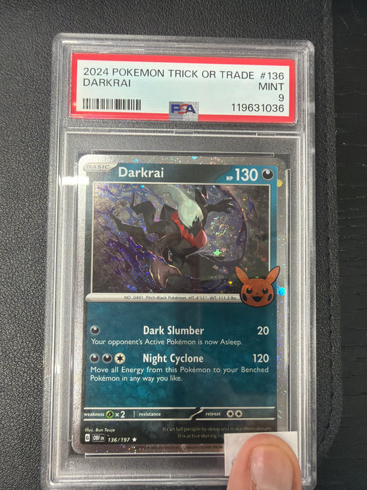 2024 POKEMON TRICK OR TRADE DARKRAI #136 PSA MINT 9