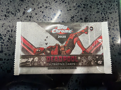 2025 Topps Deadpool Chrome Blaster Pack (4 Cards)