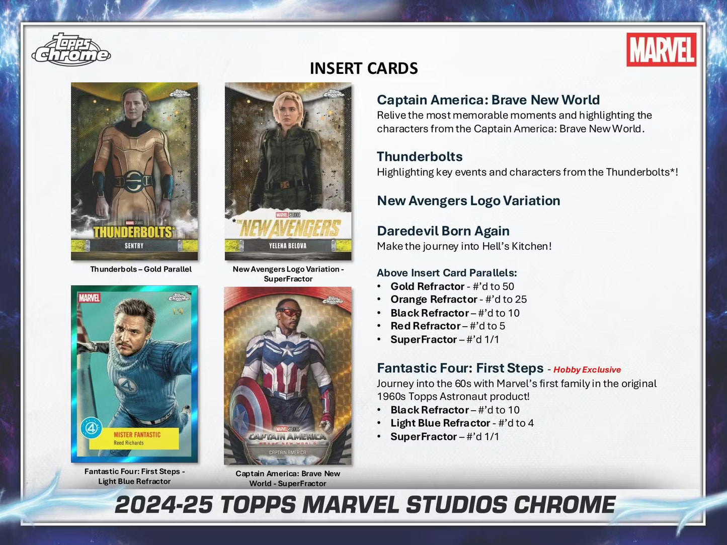 2025 Topps Marvel Studios Chrome Blaster Box