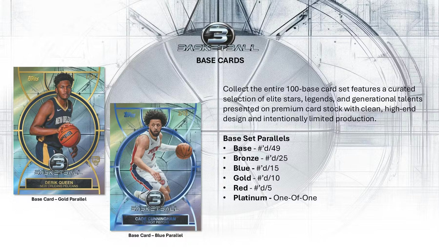 2025/26 Topps Three Basketball Hobby Box