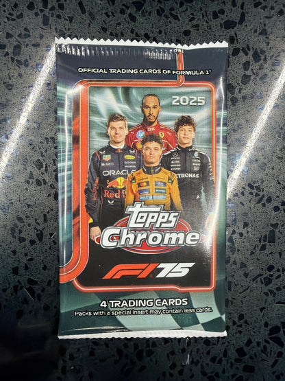 2025 Topps Chrome F1 Formula 1 Blaster Pack (4 Cards)