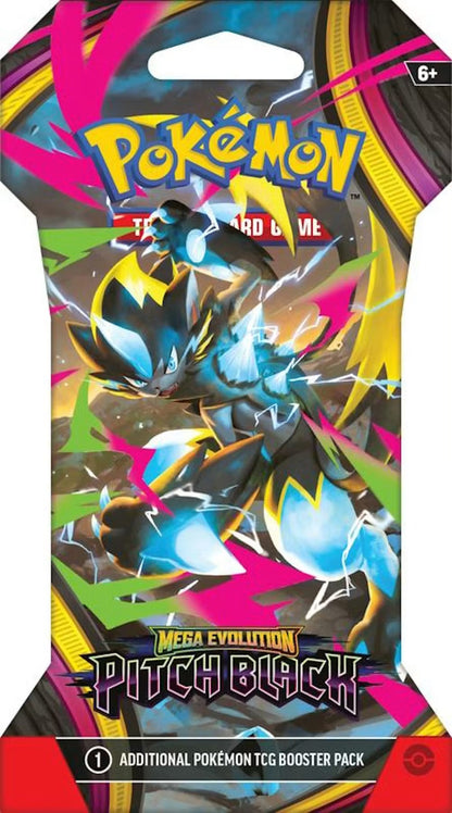 Pokemon Mega Evolution: Pitch Black Sleeved Booster Pack (Presell)