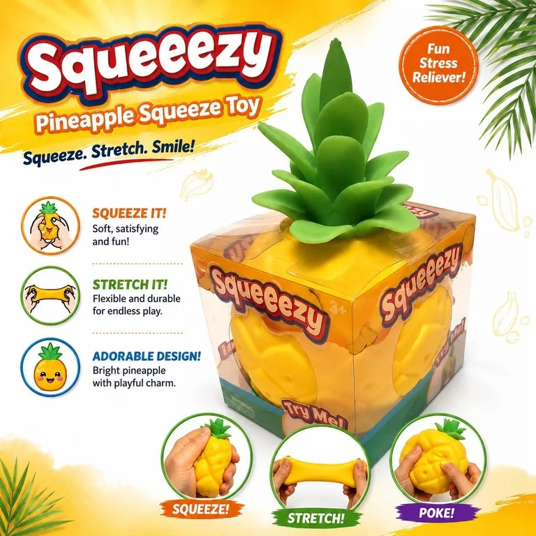 Sunny Days Entertainment Americana Squishy Pineapple Sensory Toy
