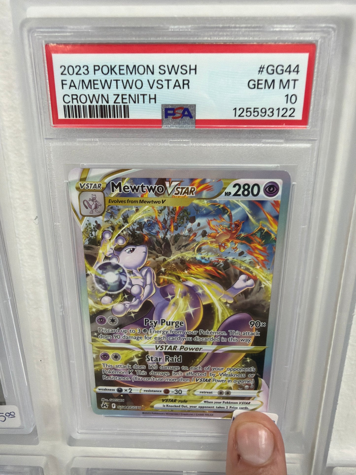 2023 POKEMON SWSH FA/MEWTWO VSTAR CROWN ZENITH #GG44 PSA GEM MINT 10
