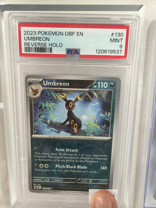 2023 POKEMON UMBREON OBF EN REVERSE HOLO PSA MINT 9