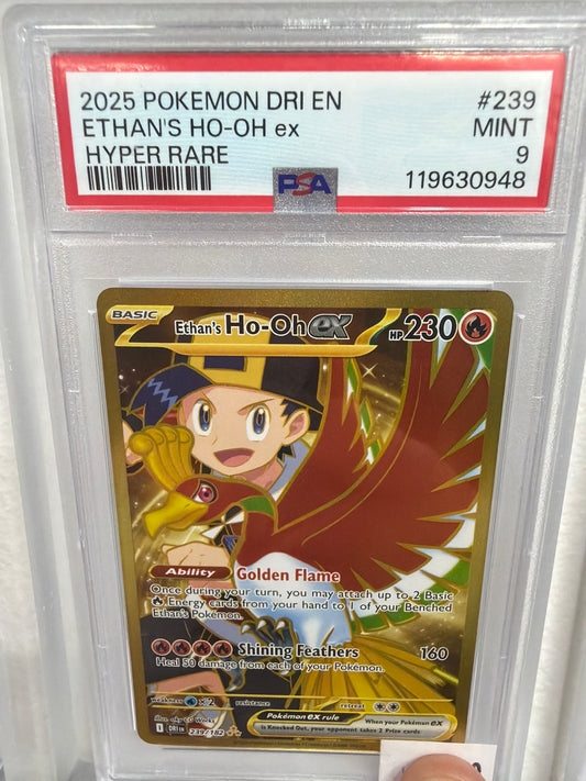 2025 ETHANS HO-OH EX HYPER RARE #239 PSA MINT 9