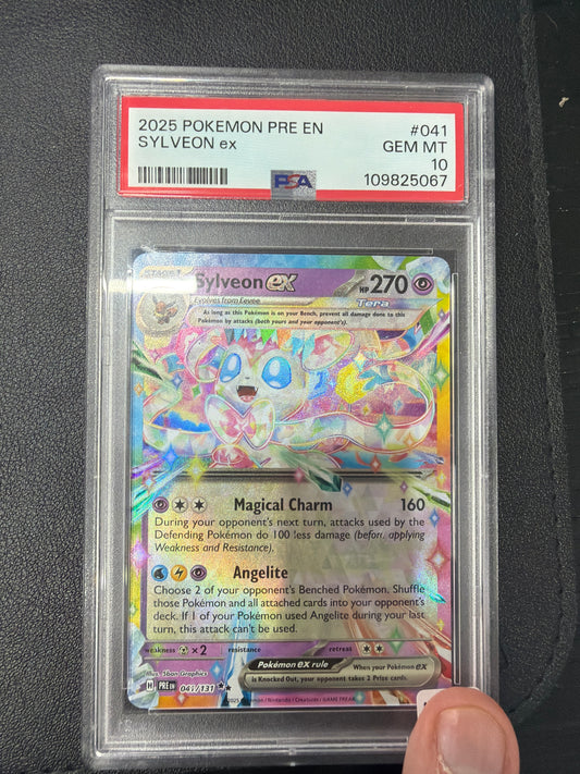 2025 POKEMON PRE EN SYLVEON EX #041 PSA GEM MINT 10