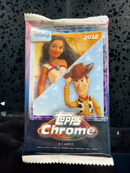 2026 Topps Disney Chrome Blaster Pack (4 Cards)