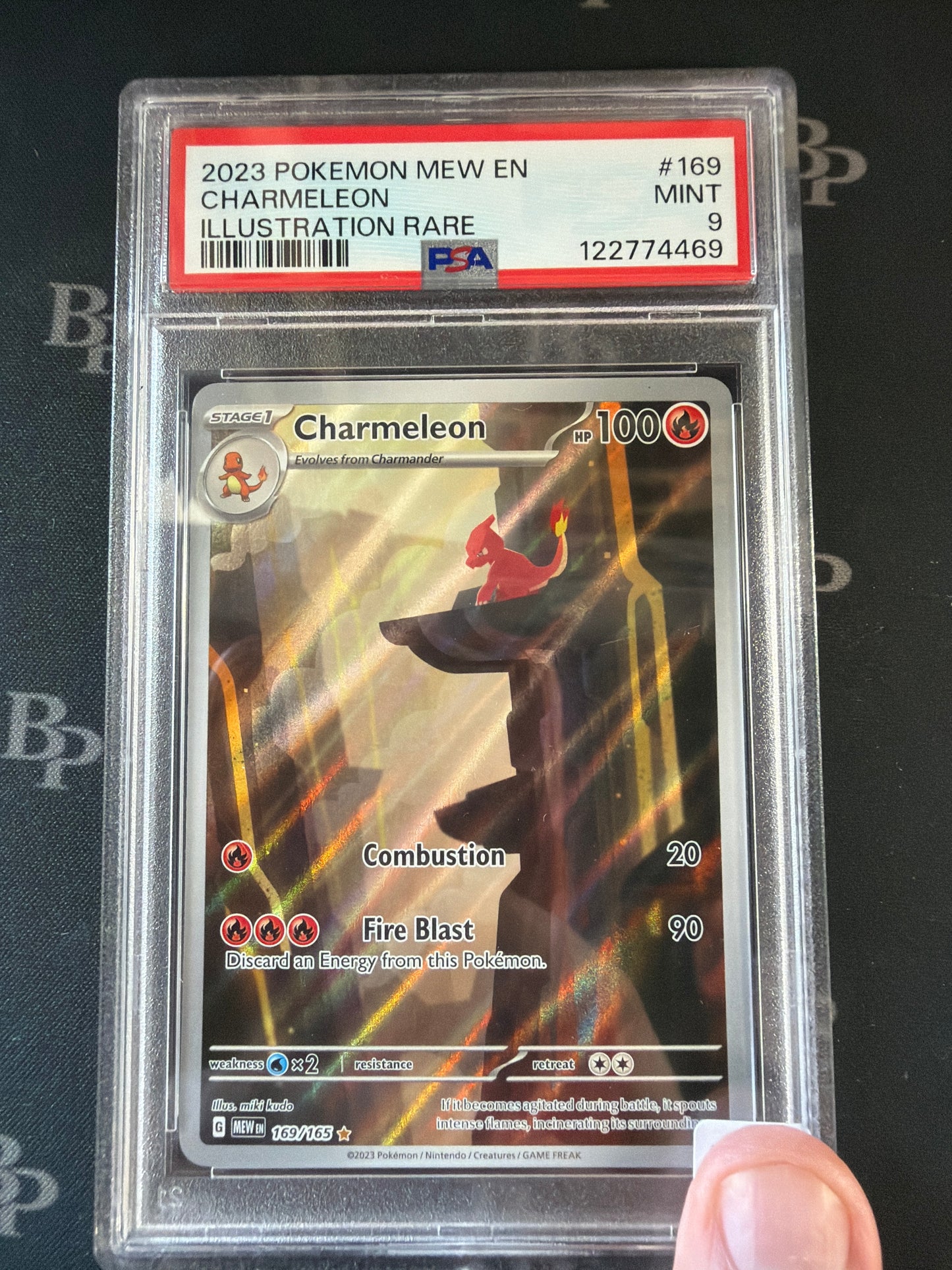 2023 POKEMON MEW EN CHARMELEON ILLUSTRATION RARE #169 PSA MINT 9
