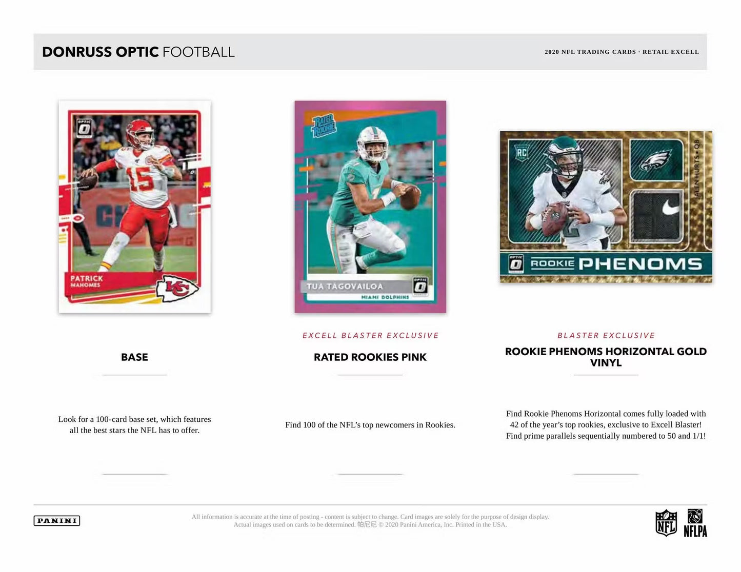 2020 Panini Donruss Optic Football Mega Box (Blue Hyper Parallels)