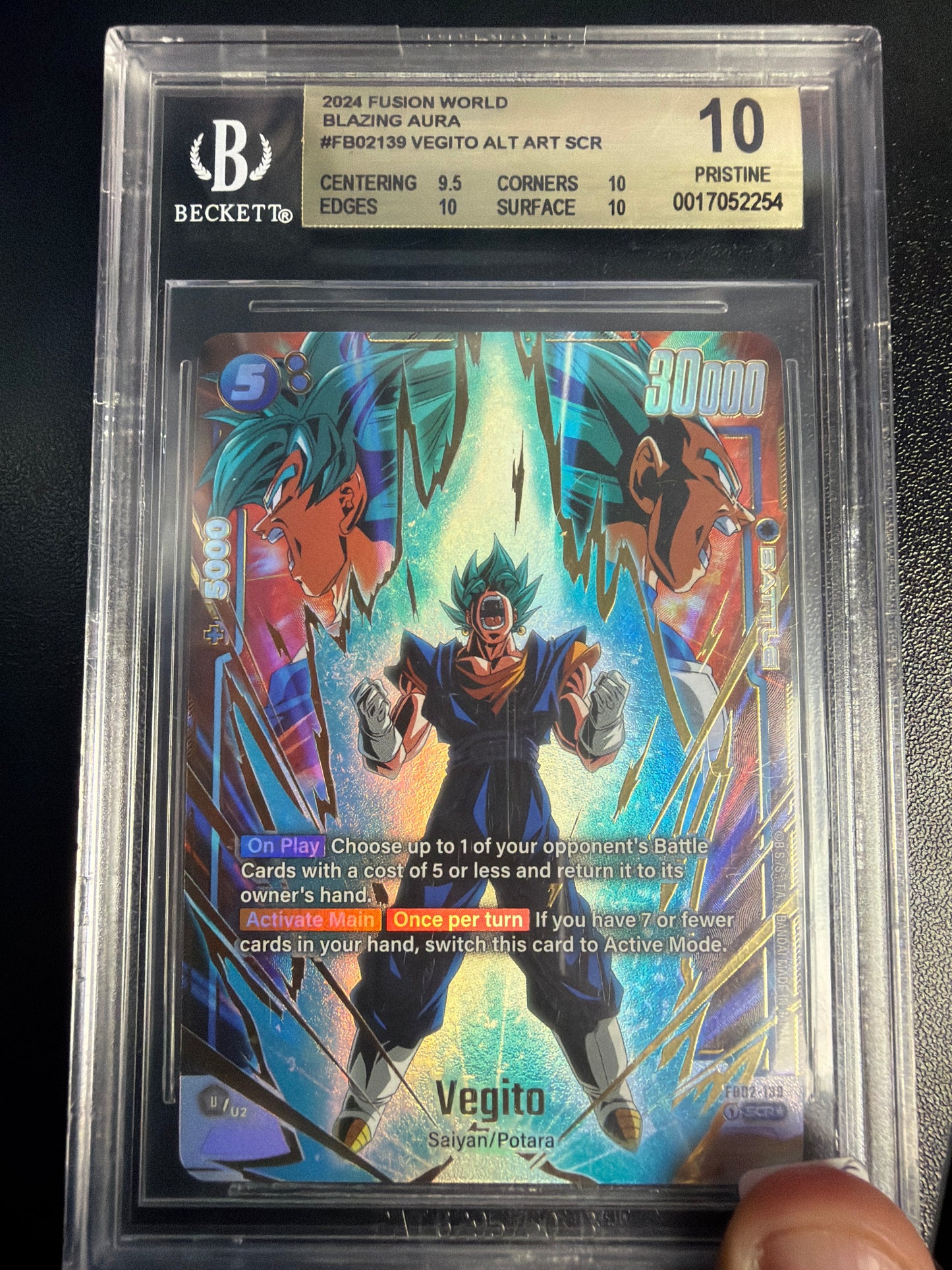 2024 FUSION WORLD BLAZING AURA VEGITO ALT ART SCR #FB02139 BECKET PRISTINE 10