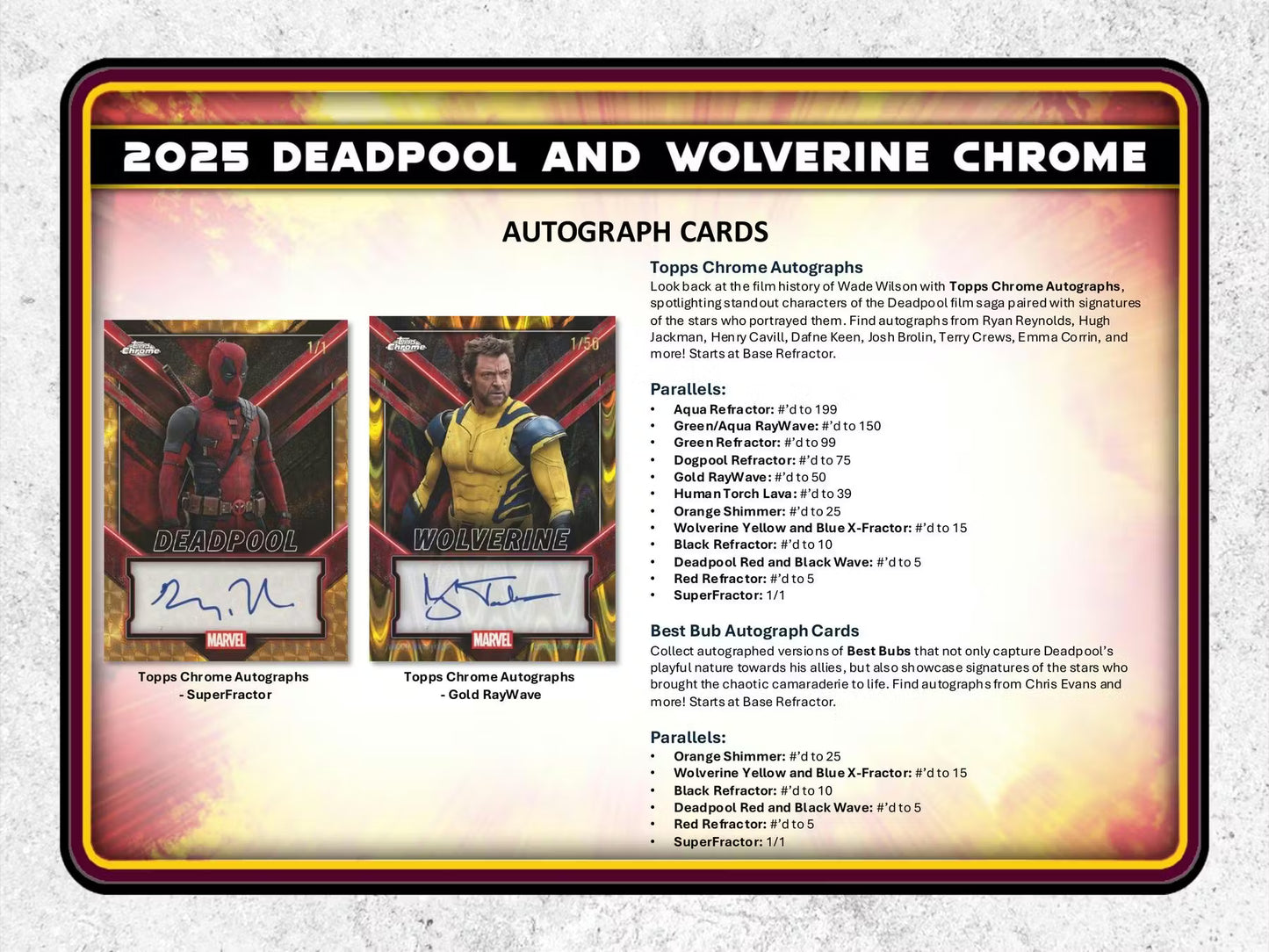 2025 Topps Deadpool Chrome Blaster Box