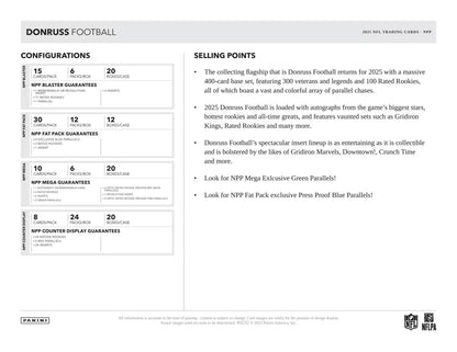 2025 Panini Donruss Football Blaster Box (Red Hot Rookies!)