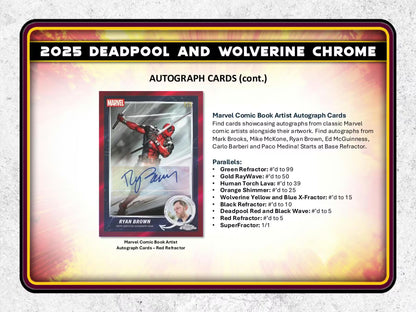 2025 Topps Deadpool Chrome Blaster Box