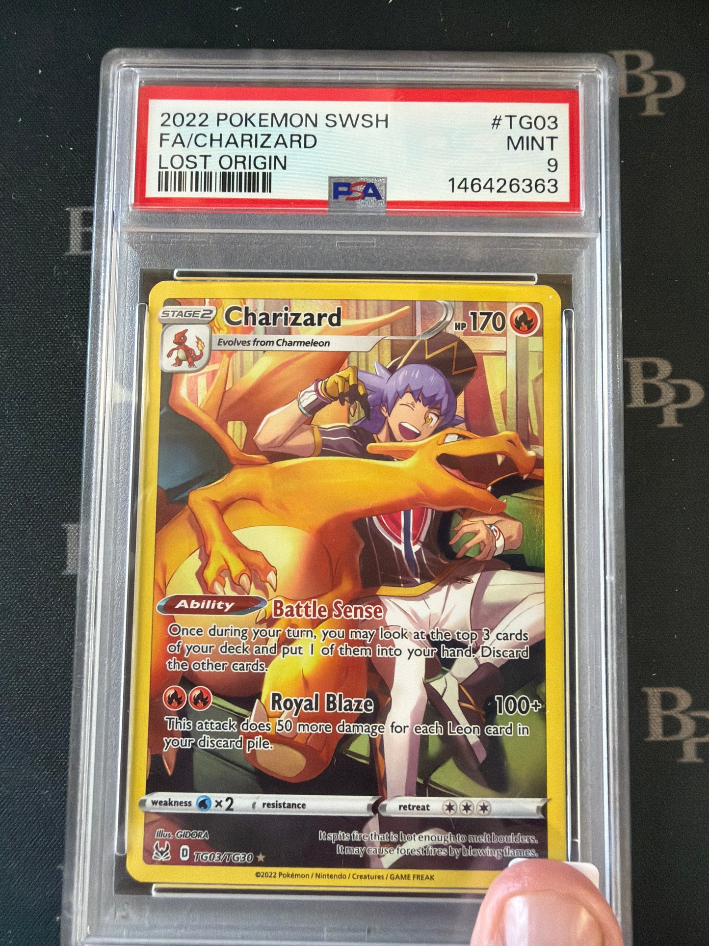 2022 POKEMON SWSH FA/CHARIZARD LOST ORGIN #TG03 PSA MINT 9