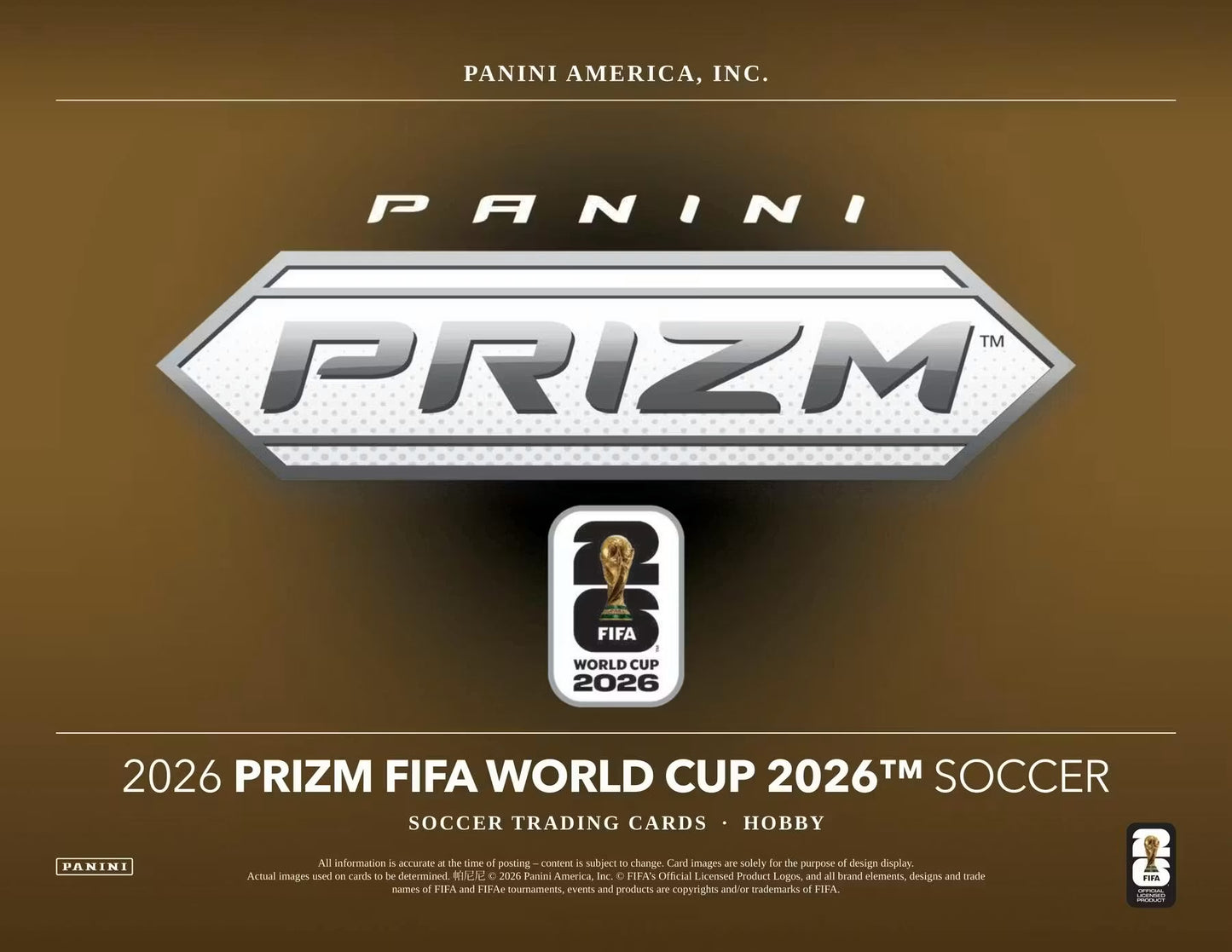 2026 Panini Prizm FIFA World Cup Soccer Hobby Box