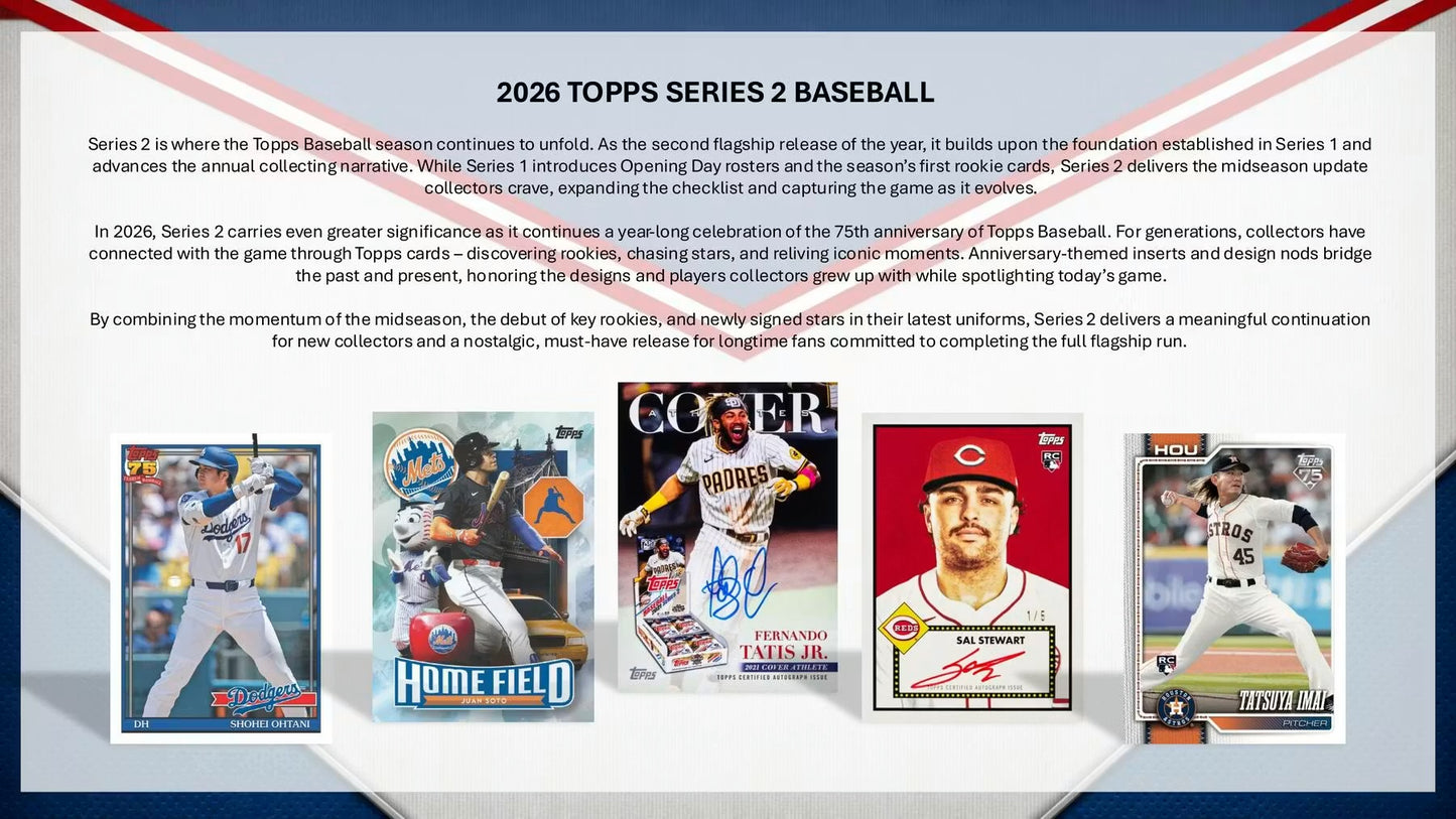 2026 Topps Series 2 Baseball Hobby Box