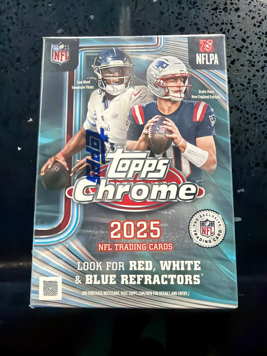 2025 Topps Chrome Football Blaster Box (7 Packs)