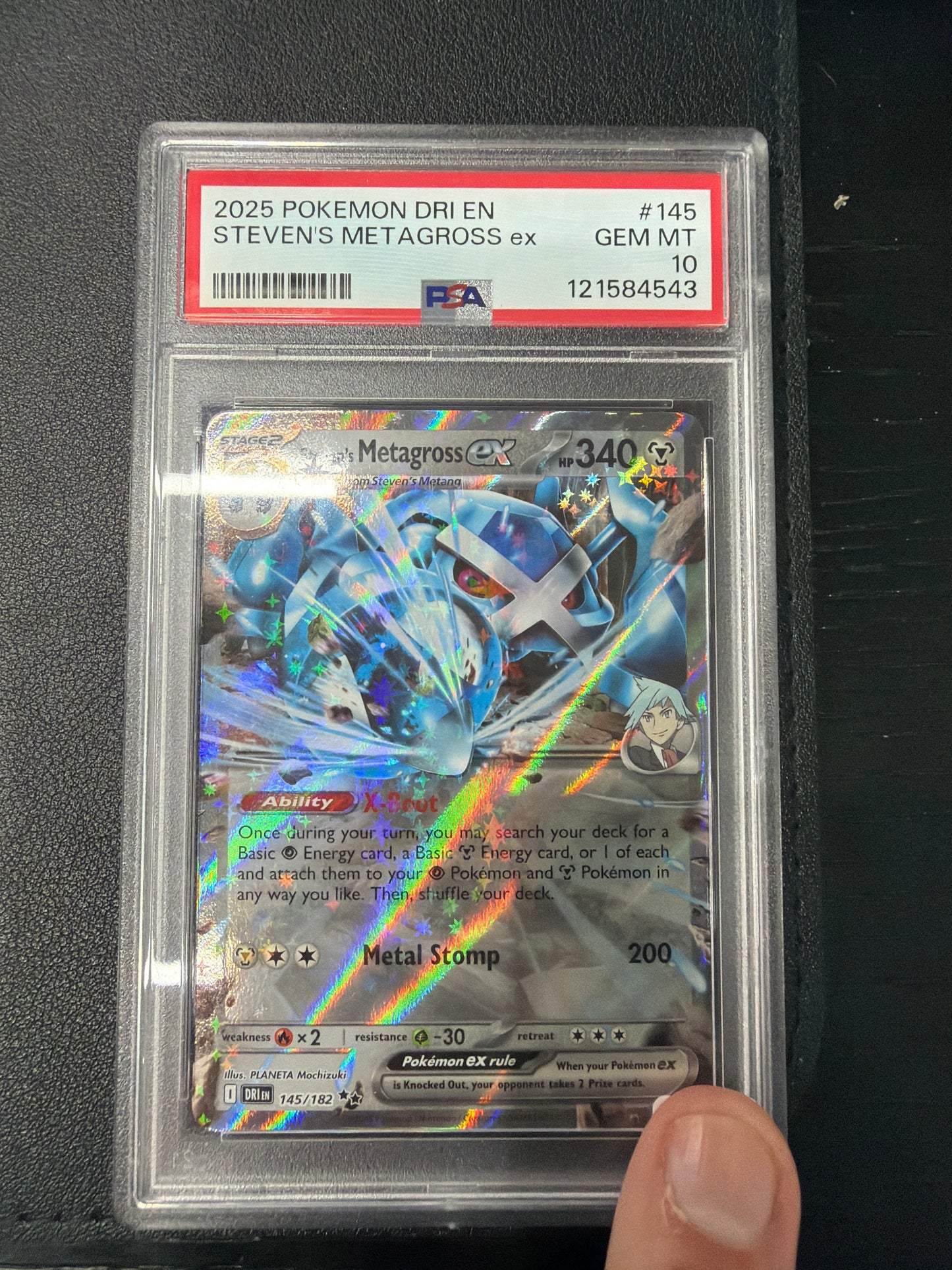 2025 POKEMON DRI EN STEVENS METAGROSS EX #145 PSA GEM MINT 10