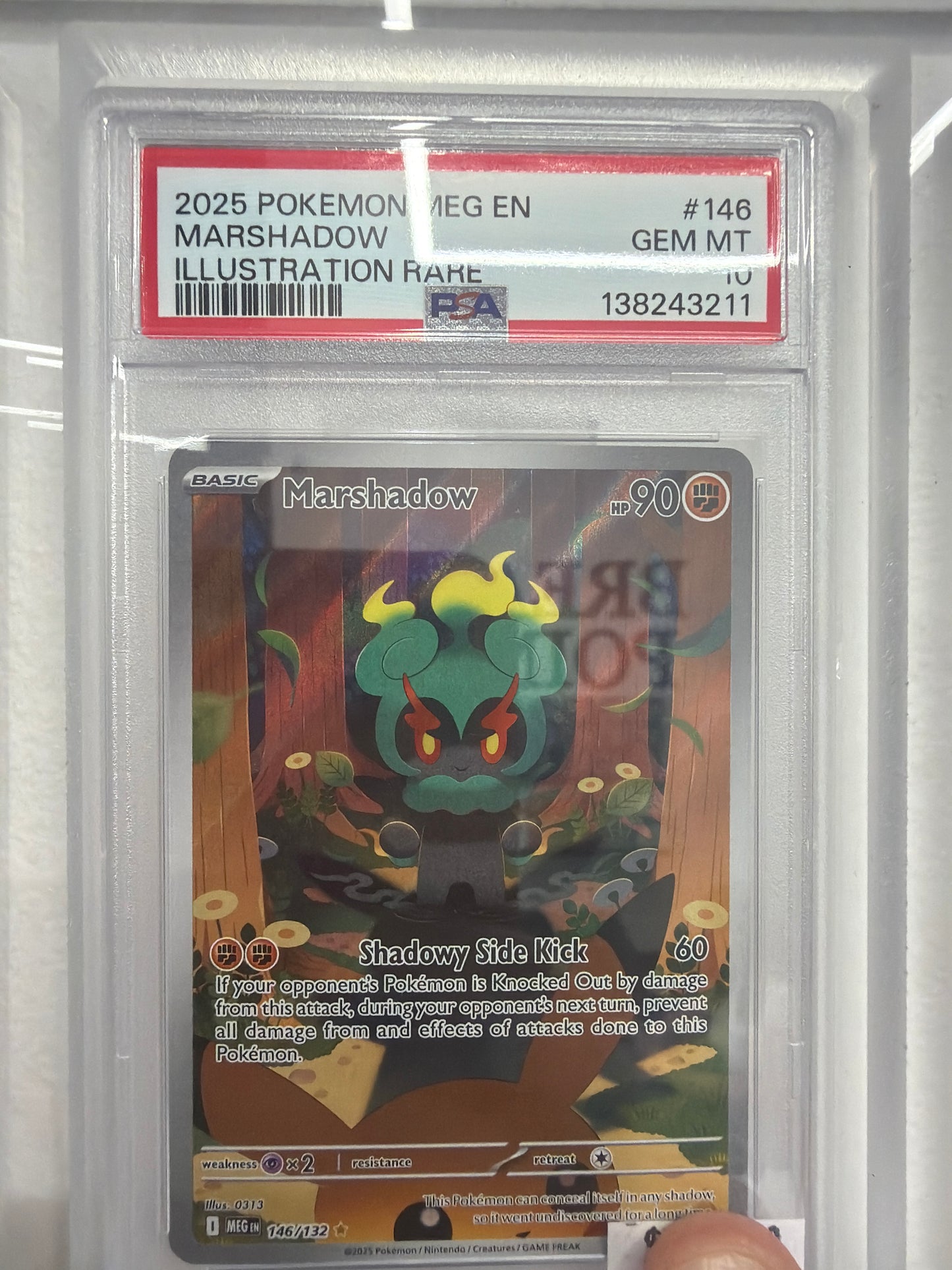 2025 POKEMON MEG EN-MEGA EVOLUTION #146 MARSHADOW ILLUSTRATION RARE PSA GEM MINT 10