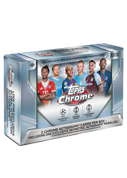2025/26 Topps Chrome UEFA Club Competitions Soccer Delight Box