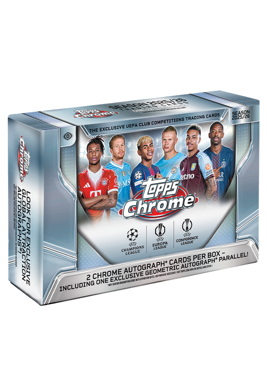 2025/26 Topps Chrome UEFA Club Competitions Soccer Delight Box
