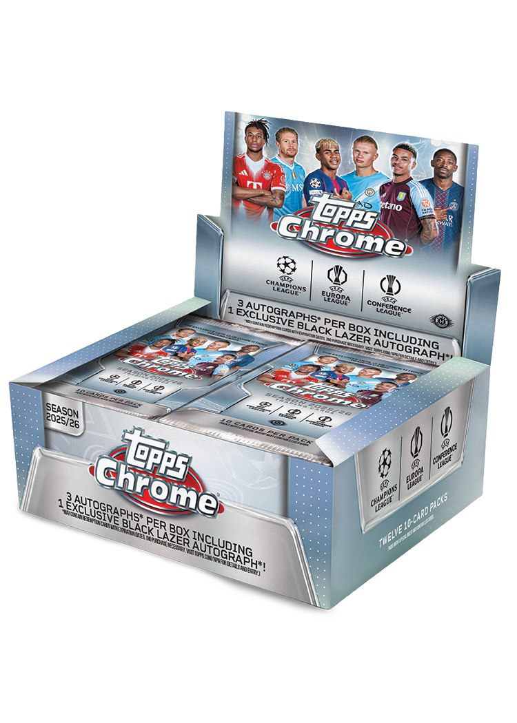 2025/26 Topps Chrome UEFA Club Competitions Soccer Hobby Jumbo Box