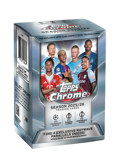 2025/26 Topps Chrome UEFA Club Competitions Soccer Blaster Box
