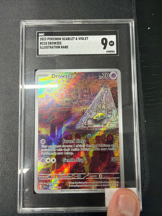 2023 POKEMON SCARLET & VIOLET #210 DROWZEE ILLUSTRATION RARE SGC 9