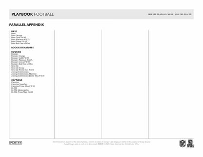 2020 Panini Playbook Football Mega Box (Orange Parallels)