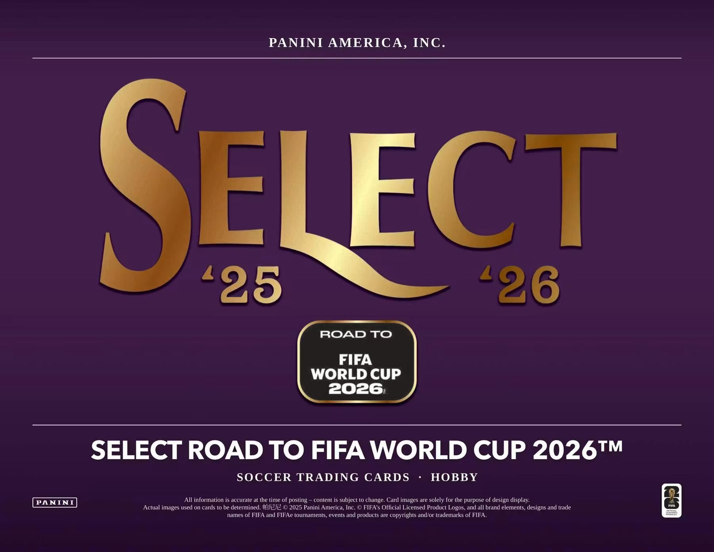 2025/26 Panini Select Road to FIFA World Cup Soccer Hobby Box