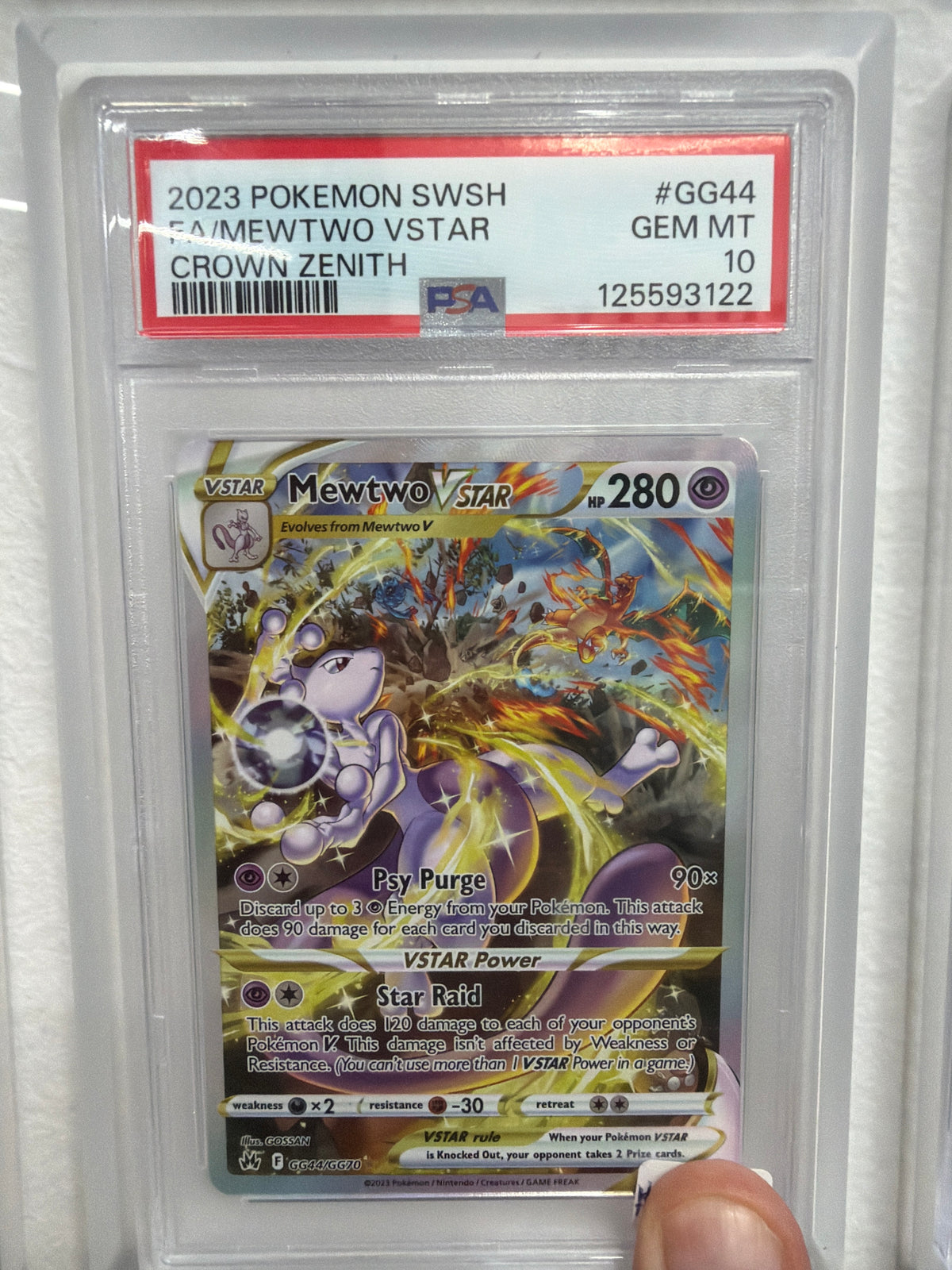 2023 POKEMON SWSH FA/MEWTWO VSTAR CROWN ZENITH #GG44 PSA GEM MINT 10