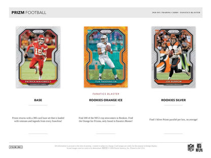 2020 Panini Prizm Football Blaster Box (Orange Ice Prizms) (Fanatics)