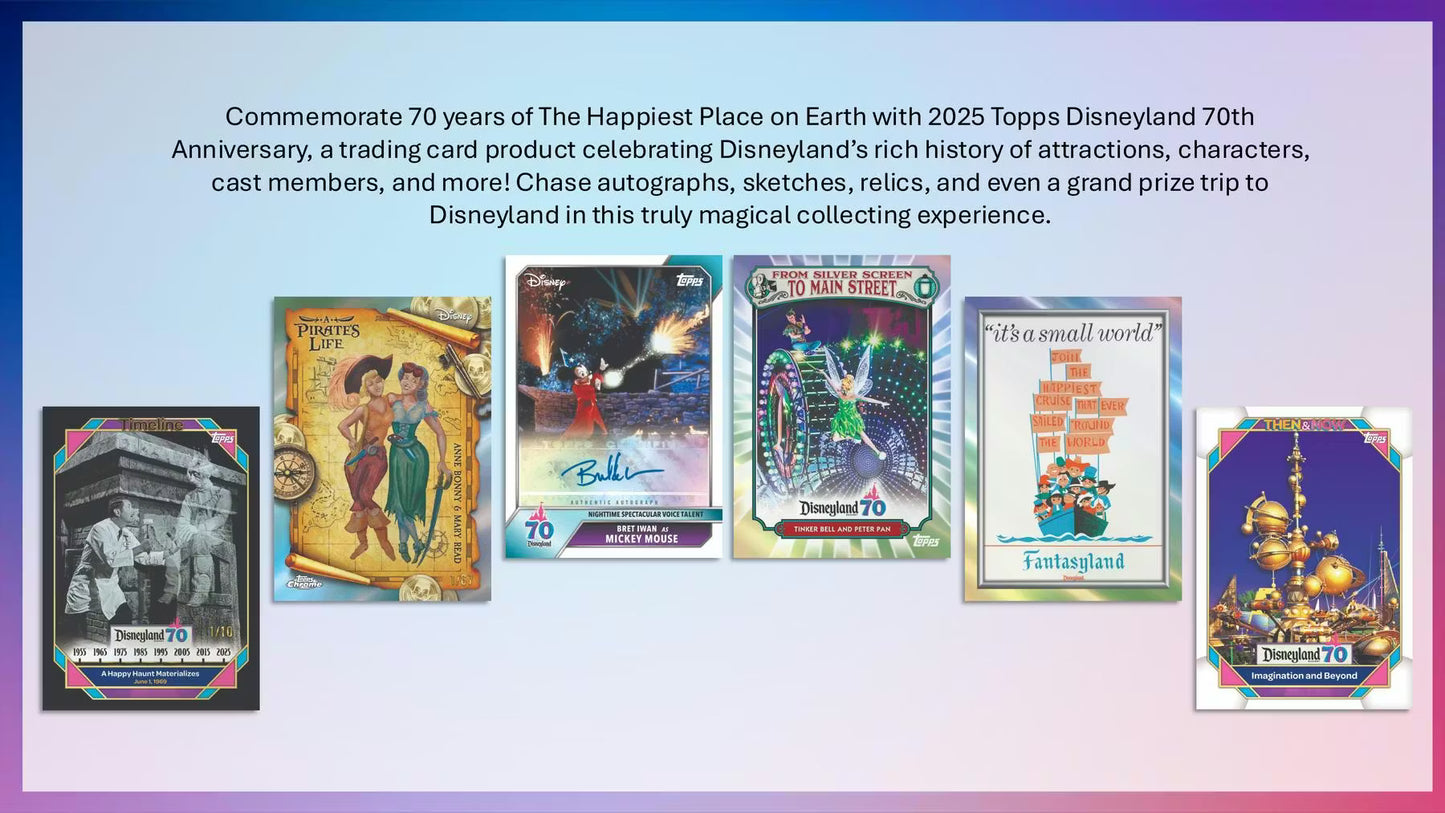 2025 Topps Disneyland 70th Anniversary 7-Pack Blaster Box