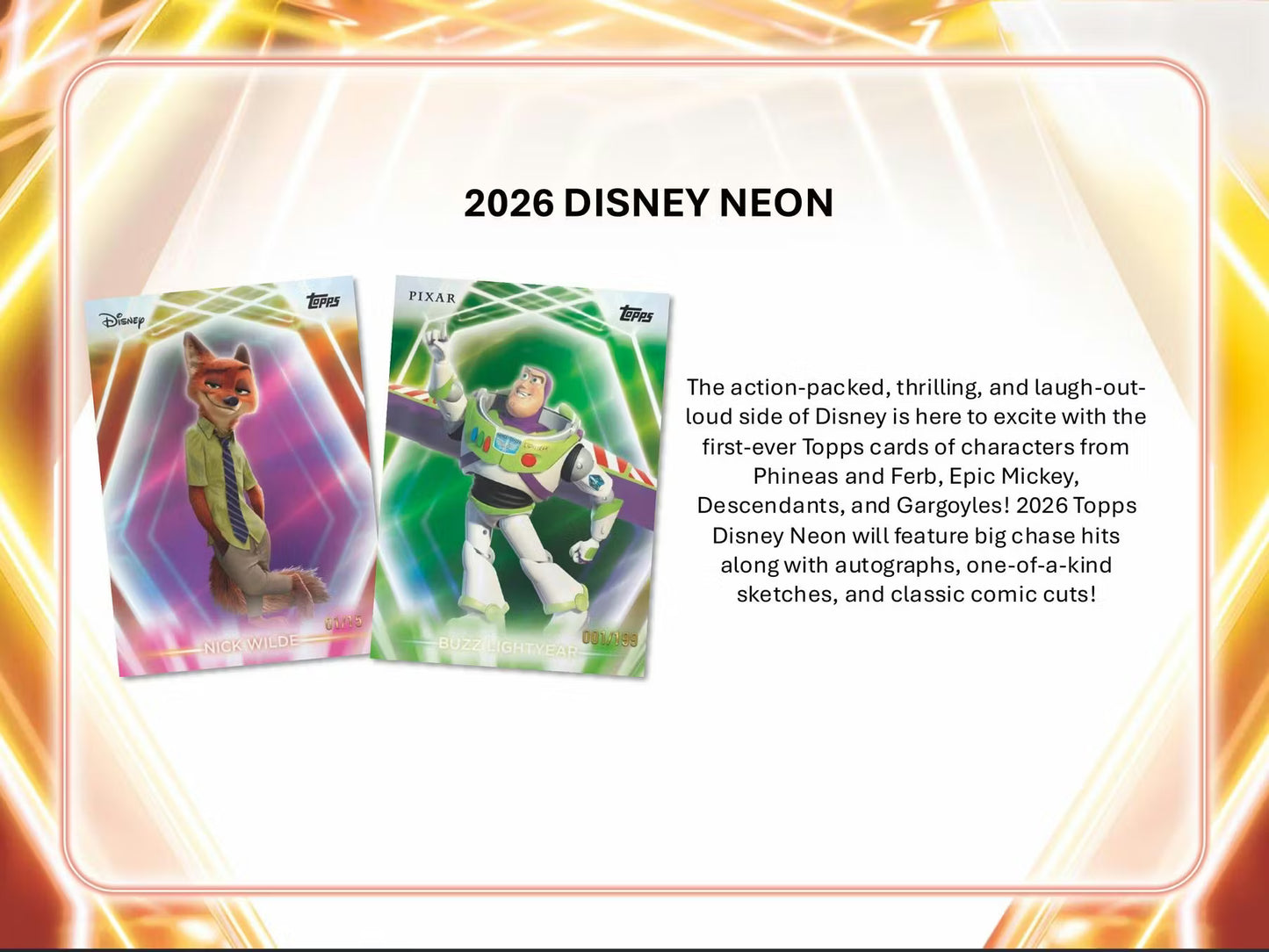 2026 Topps Disney Neon Mega Box