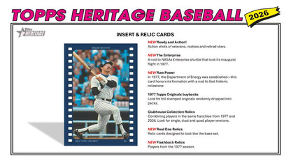 2026 Topps Heritage Baseball Blaster Box