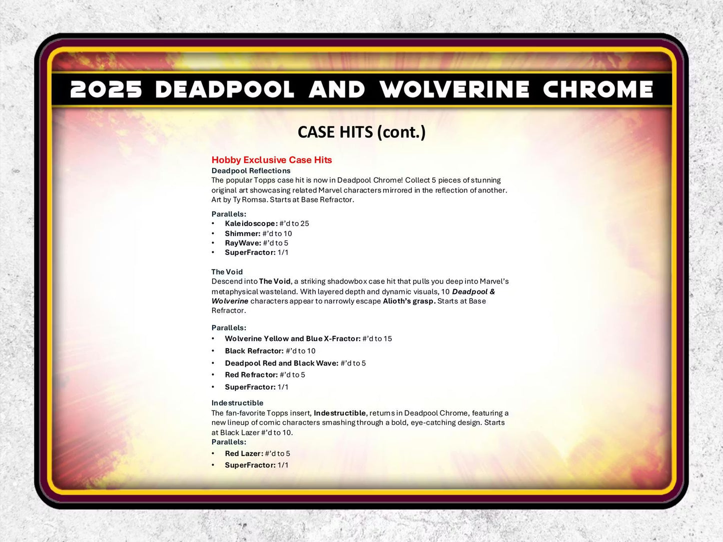 2025 Topps Deadpool Chrome Hobby Box