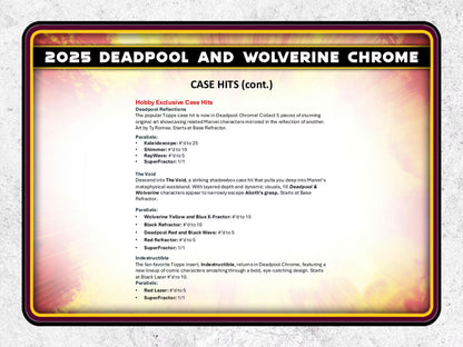 2025 Topps Deadpool Chrome Hobby Box