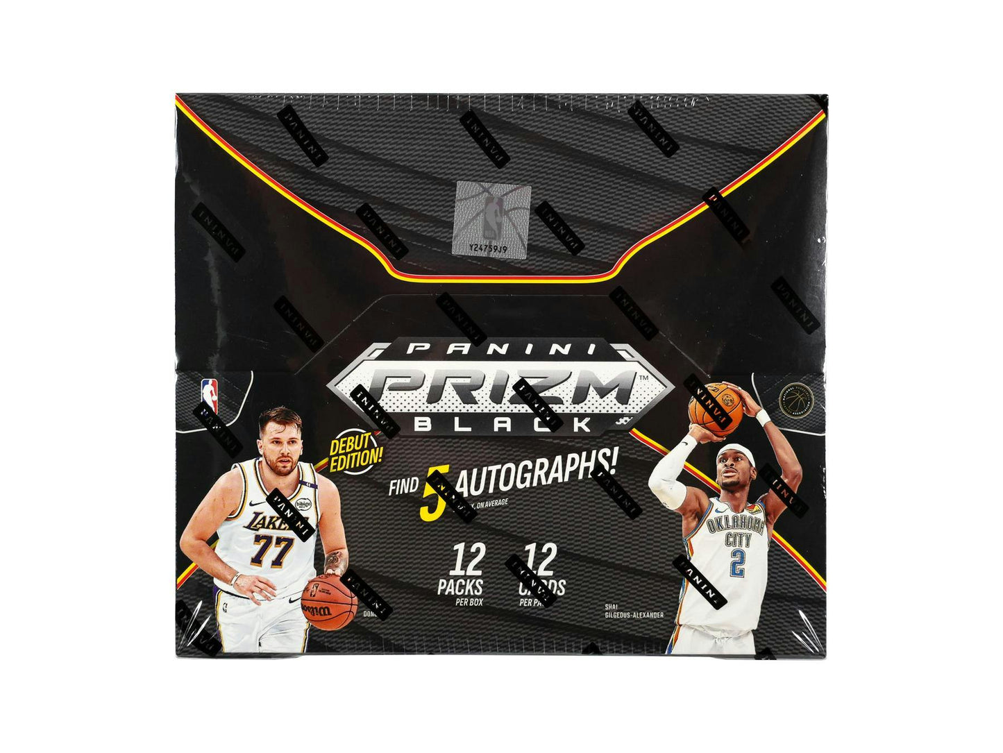 2024/25 Panini Prizm Black Basketball Hobby 12-Box Case