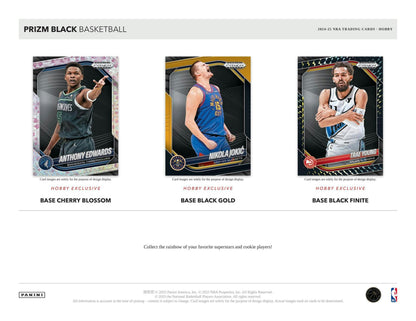 2024/25 Panini Prizm Black Basketball Hobby 12-Box Case