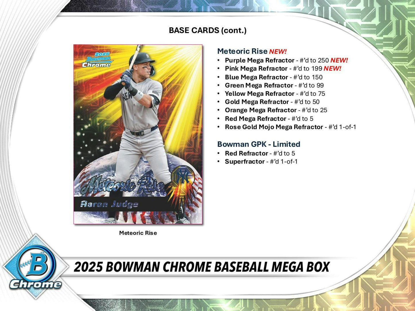 2025 Bowman Chrome Baseball Mega Box