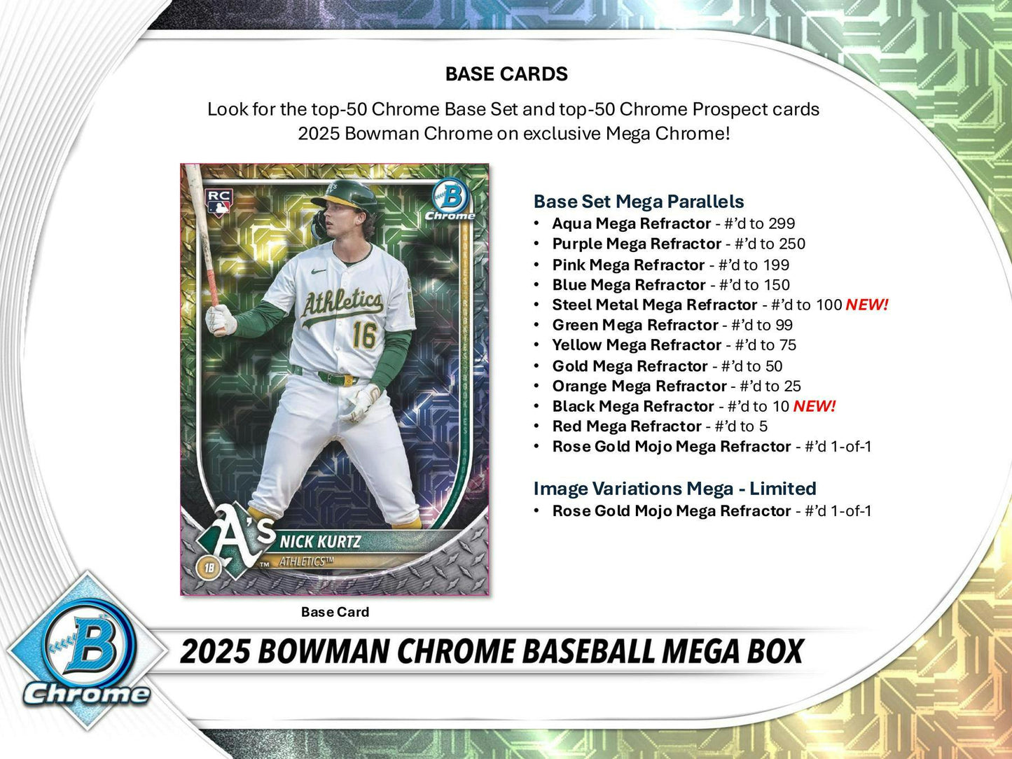 2025 Bowman Chrome Baseball Mega Box