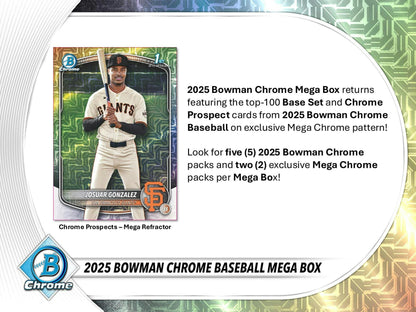 2025 Bowman Chrome Baseball Mega Box