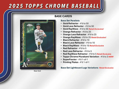 2025 Topps Chrome Baseball Hobby 12-Box Case