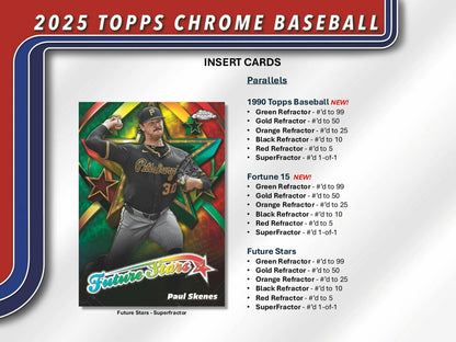 2025 Topps Chrome Baseball Hobby 12-Box Case